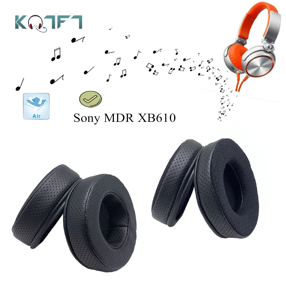 

KQTFT Breathable style Absorb sweat Replacement EarPads for Sony MDR XB610 Headphones Parts Earmuff Cover Cushion Cups