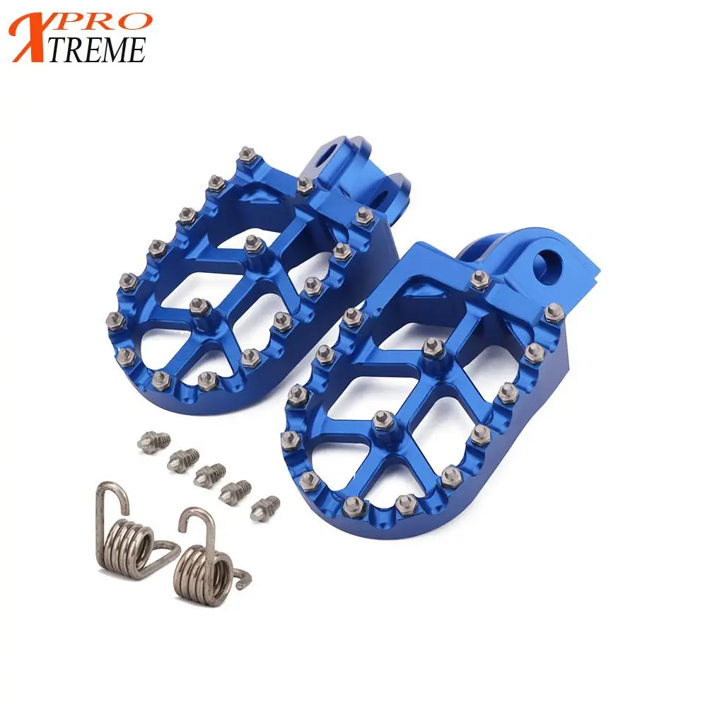 Aluminum Motorcycle FootRest Footpegs Pedals For HUSQVARNA TC65 TC85 TC125 FC250 FC350 FC450 ENDURO FS450