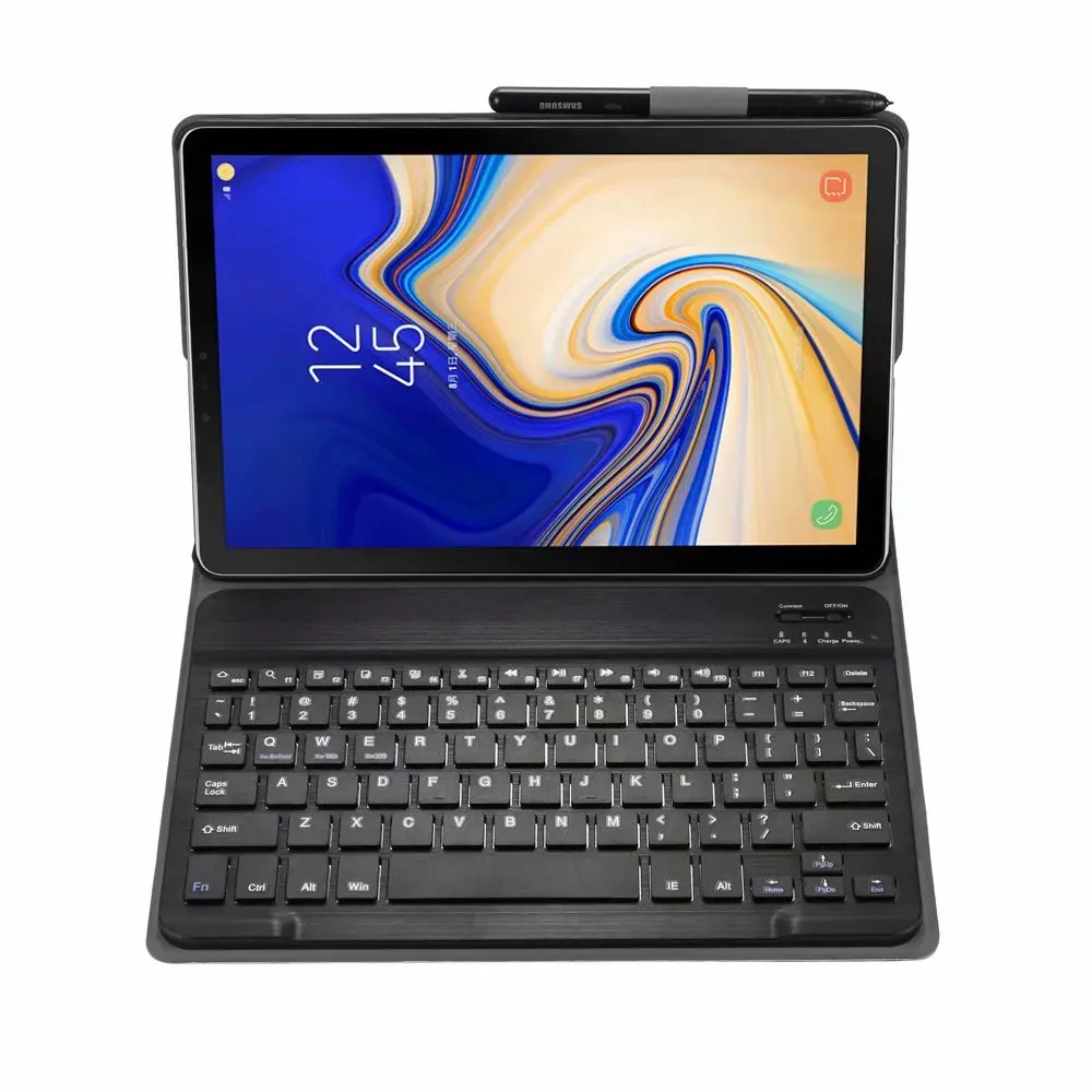 Caso inteligente para Samsung Galaxy Tab UM A2 10.5 2018 T590 T595 SM-T590 SM-T595 Tablet Teclado Bluetooth Keyboard PU Capa + caneta