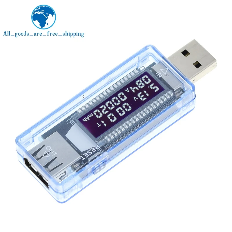 USB Current Voltage Capacity Tester Volt Current Voltage Detect Charger Capacity Tester Meter Mobile Power Detector Battery Test