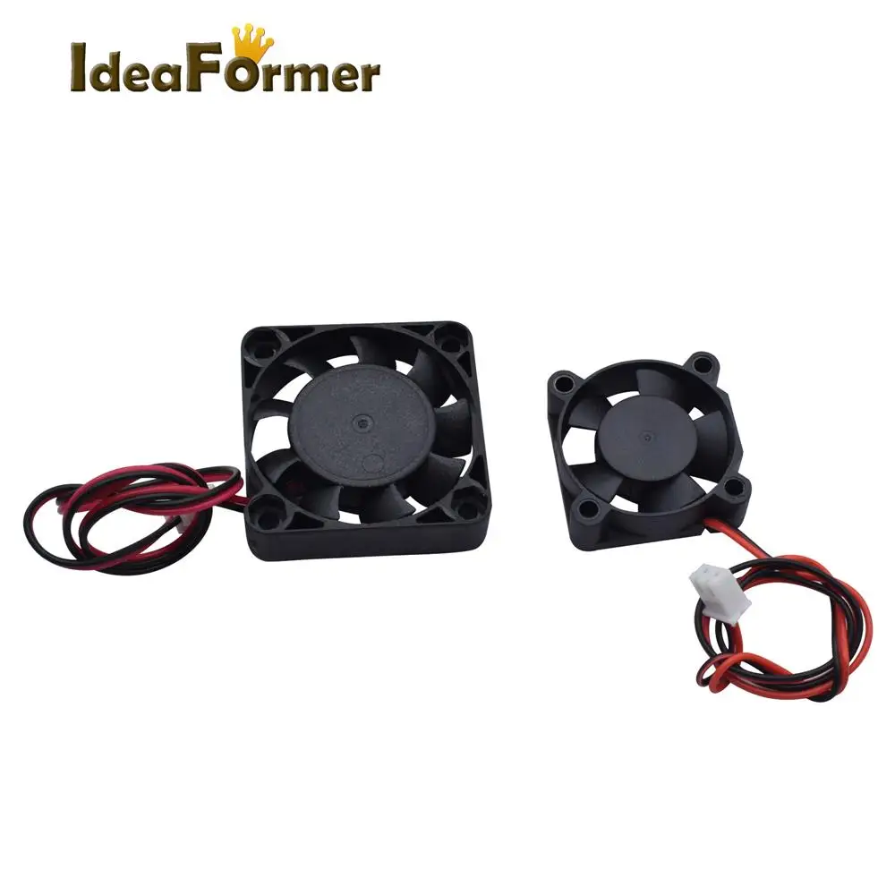 3D Printer Parts Cooling Fans 2510/3010/4010/5010/6015mm Brushless Cooler Fan DC 5/12/24V With 2Pin Dupont Wire Black Plastic