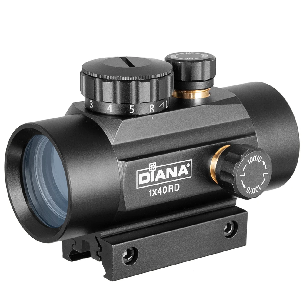 Mira telescópica táctica de 1x40 MM, punto rojo y verde, colimador óptico, para caza, con cola de Milano de 11/20MM, para Rifle, pistola de aire al