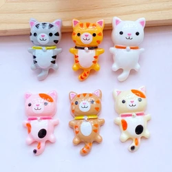 12Pcs New Cute Little Cat Series posteriore piatta Cabochon Scrapbooking Hair Bow Center abbellimenti accessori fai da te