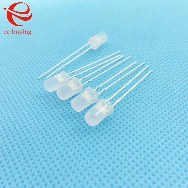 50pcs F3 F5 3mm 5mm LED Bi-Color Diffused Red Emerald-Green Clear Red/Green Non-Polar Round Light Emitting Diode Dual Foggy DIY