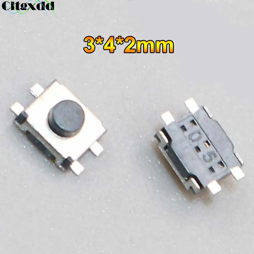 Cltgxdd 50/ 100PCS 3*4*2mm SMD Schalter 4 Pin Touch Micro Schalter Tactile Tact Push taste Schalter 3x4x2mm Mini Tasten – Detail 2