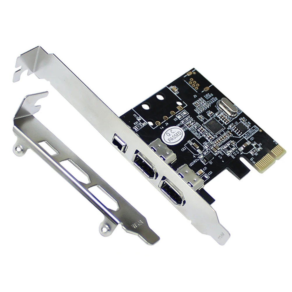 PCI-E 1X to 16X 1394 DV Video Capture Card with 6 Pin to 4 Pin Firewire Adapter 3 Ports Free Driver Desktop Computer Accessory