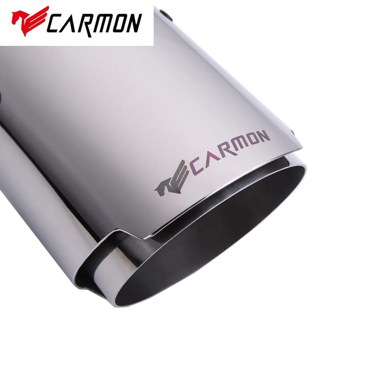 Carmon Car Universal Stainless Steel Exhaust Tip Silver Color Tail Pipe Tip Muffler for BMW BENZ Audi VW Golf Parts