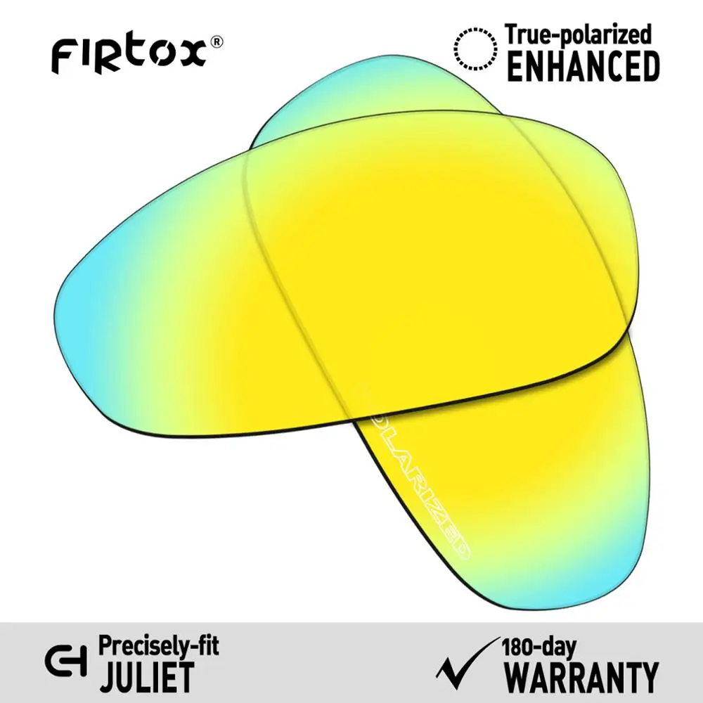 Firtox Anti-Seawater Polarized Lenses Replacement for-Oakley Juliet Sunglasses (Lens Only) - Multiple Colors