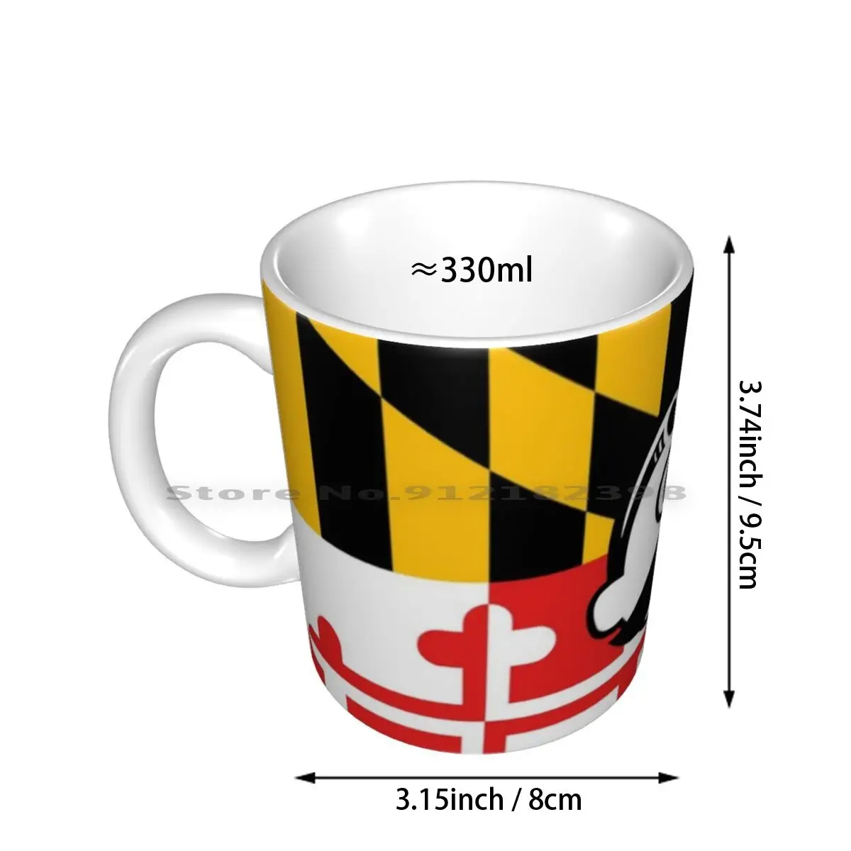 Maryland State Flag Natty Boh Bohemian Icon Symbol Baltimore Orange Ceramic Mugs Coffee Cups Milk Tea Mug Maryland State Flag