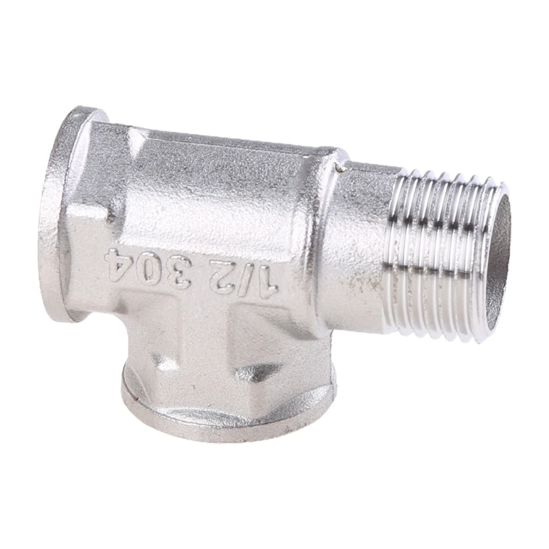 Тройник G1/2 дюйма, 3-ходовые фитинги для труб, Т-образный резьбовой клапан из нержавеющей стали A0NC