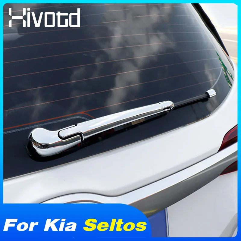 

ABS Chrome Rear Window Wiper Windshield Blade Cover Strip Exterior Parts For Kia Seltos 2020 2021 Accessories Car-Styling