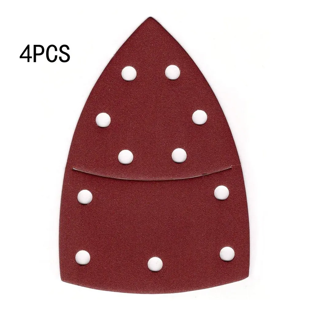 4Pcs Self-Adhesive Amplas Segitiga Sander Kertas Pasir Kait Lingkaran Piringan Amplas Alat Abrasif untuk Polishing Pasir