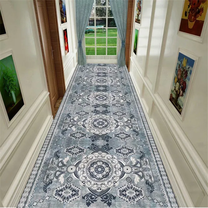 Morocco Long Carpet Bedroom Home Hotel Ethnic Hallway Carpet Corridor Rug Anti-skid Floor Bedside Kitchen Mat Entrance Rug