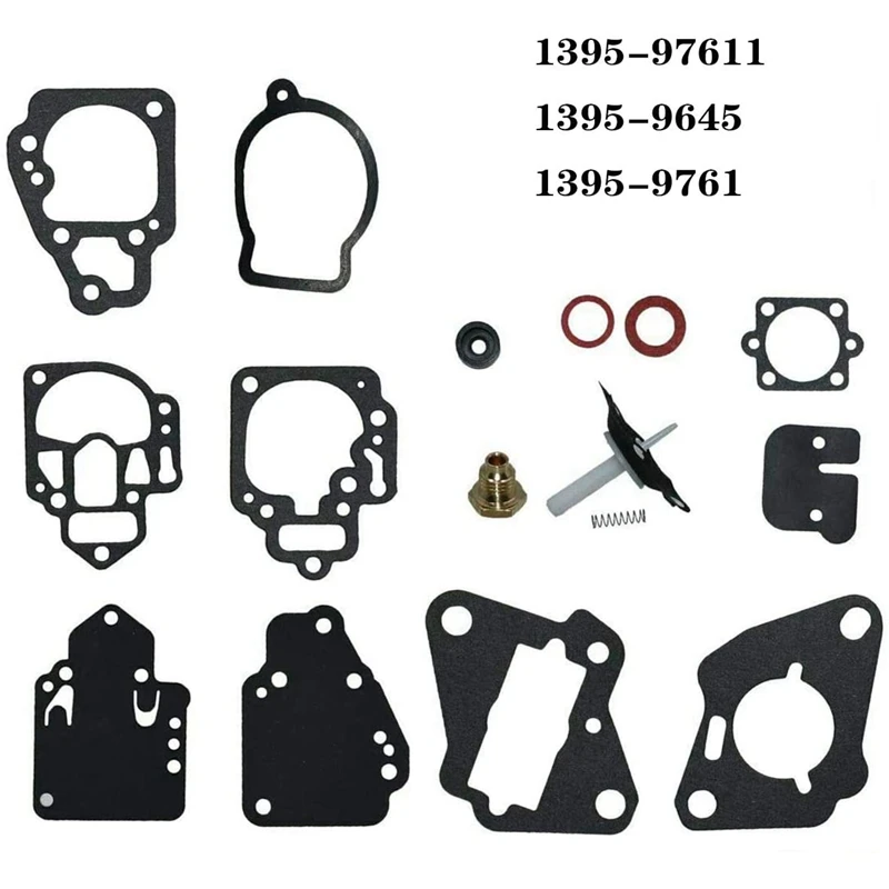 DHBH-Motorcycle Carburetor Rebuild Kit Carburetor Repair Kit for Mercury Marine Replaces 1395-97611 1395-9645 1395-9761