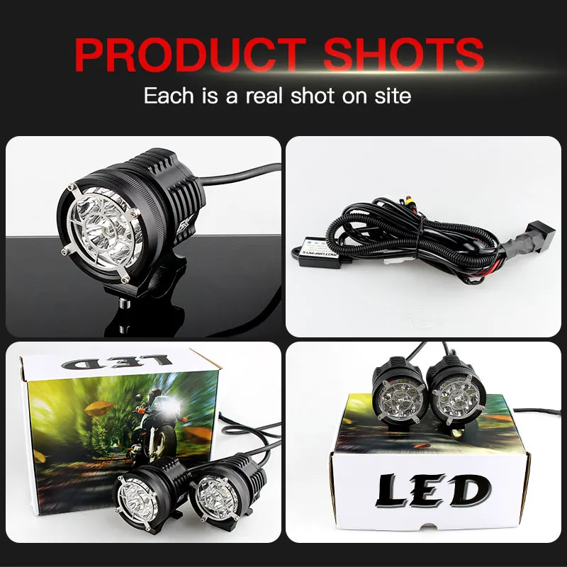 LED Motorcycle Spotlight fog light Bulb Motorbike Headlight auxiliary lamp For HONDA XLV 600 650 700 TRANSALP NX 650 FMX 650 TRX