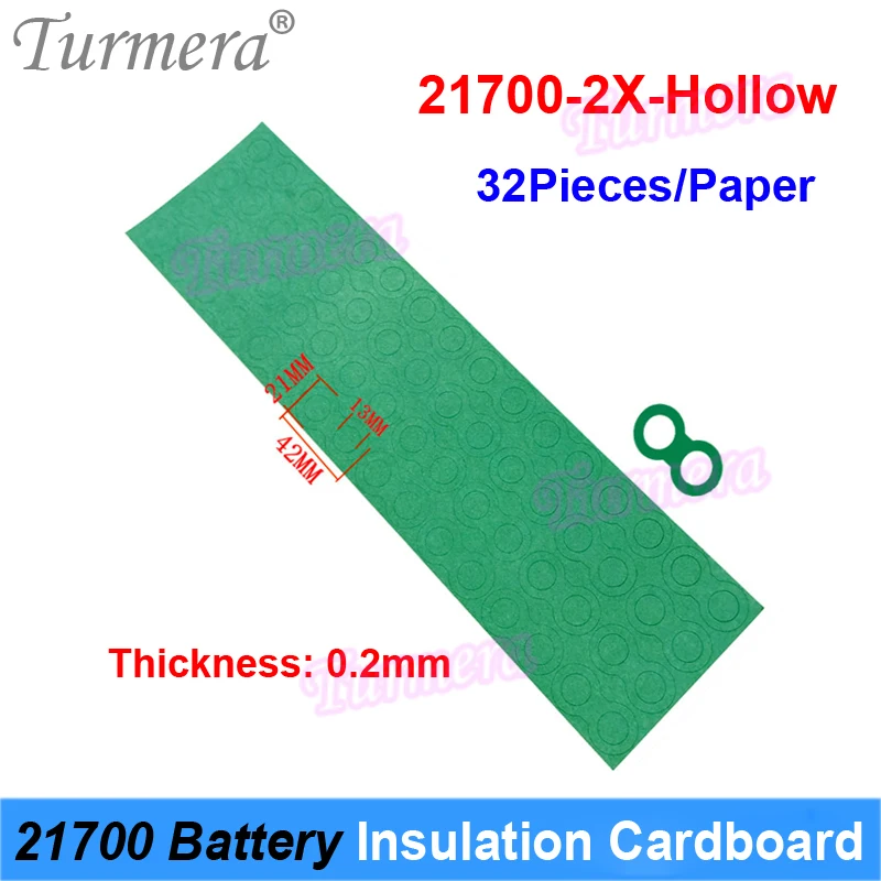Turmera 21700 batería de litio Auto adhesivo pegatina hueco de cartón de papel de 1X 2X 3X 4X 5X 2X3 2X4 en E-bicicleta DIY Pack de batería