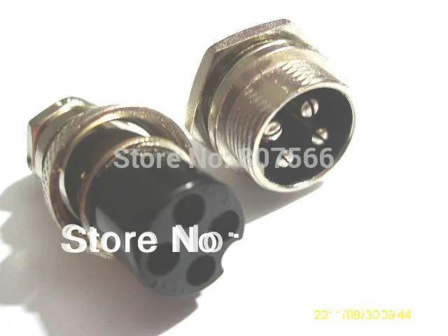 

40 Set 16mm 4 Pin Audio Cable Chassis Mount Connector New