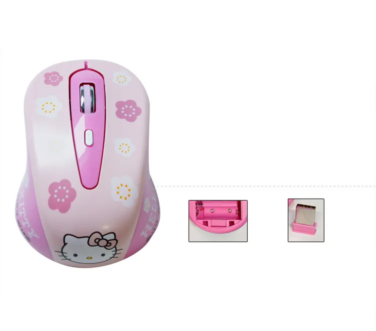 Cute Cartoon różowa bezprzewodowa mysz komputerowa mały prezent Mause 1600DPI mysz komputerowa przewodowa 2.4Ghz optyczne Usb mysz do laptopa dla