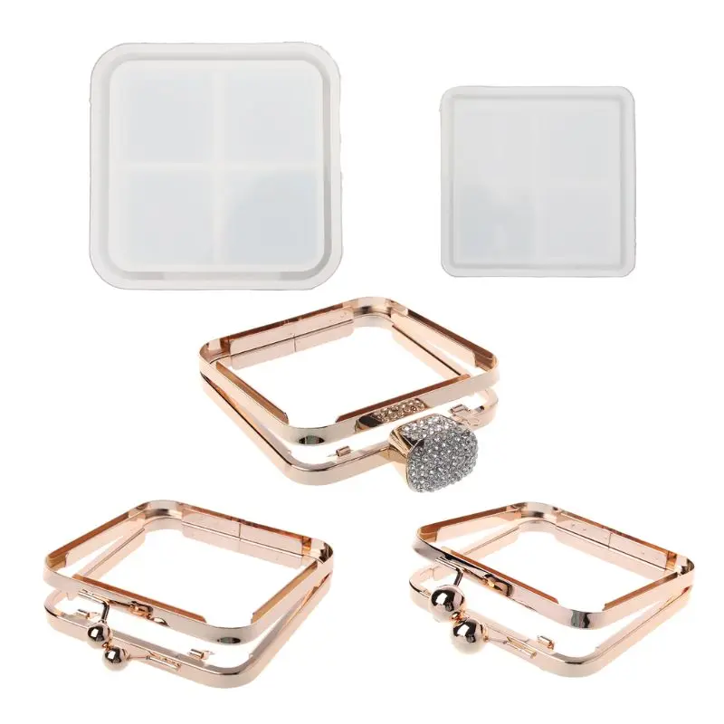 New DIY Clear Dynamic Liquid Square Quicksand Bag Silicone Mold Resin Casting Craft