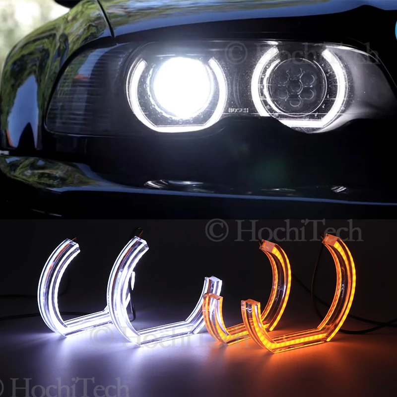 

Светодиодный глаза ангела для BMW E46 325i 325xi 330i 330xi с HID фарами 1999-2005 Автомобильные фары аксессуары 3D DTM LCI стиль