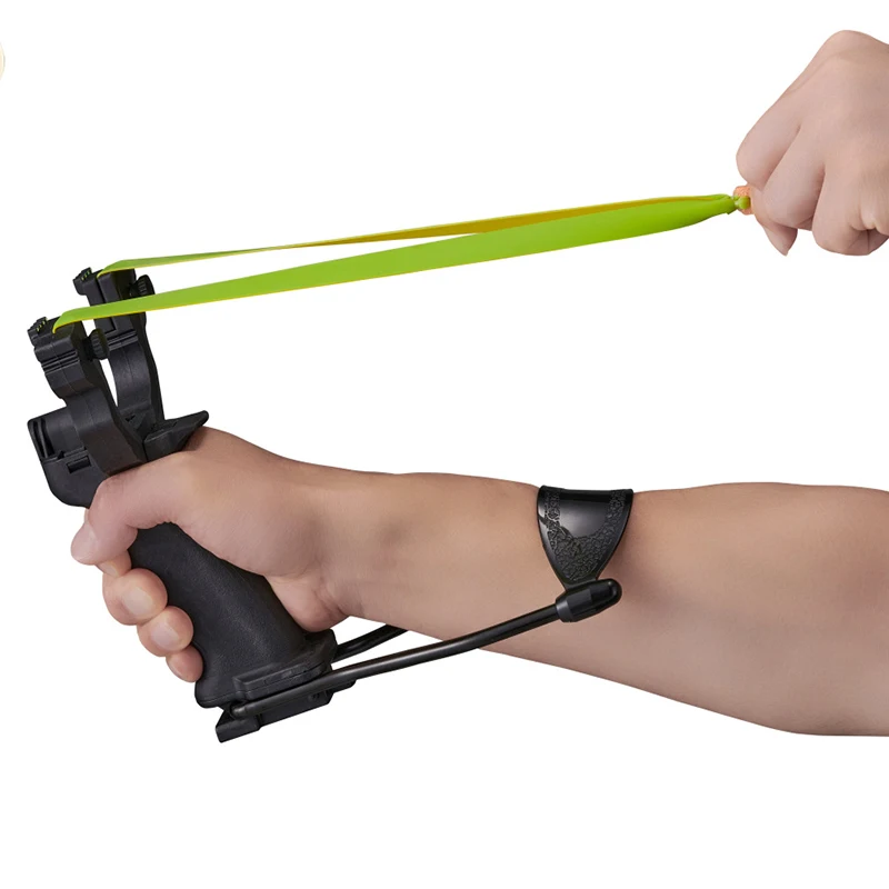 Wrist Slingshot Professional High Velocity Slingshots with Folding Wrist Support for Adults Outdoor Hunting Bow