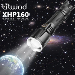 XHP160 1000,000LM The most Brightest Led Flashlight Zoomable Usb Chargeable Torch Light 18650 26650 Battery Lantern for Camping