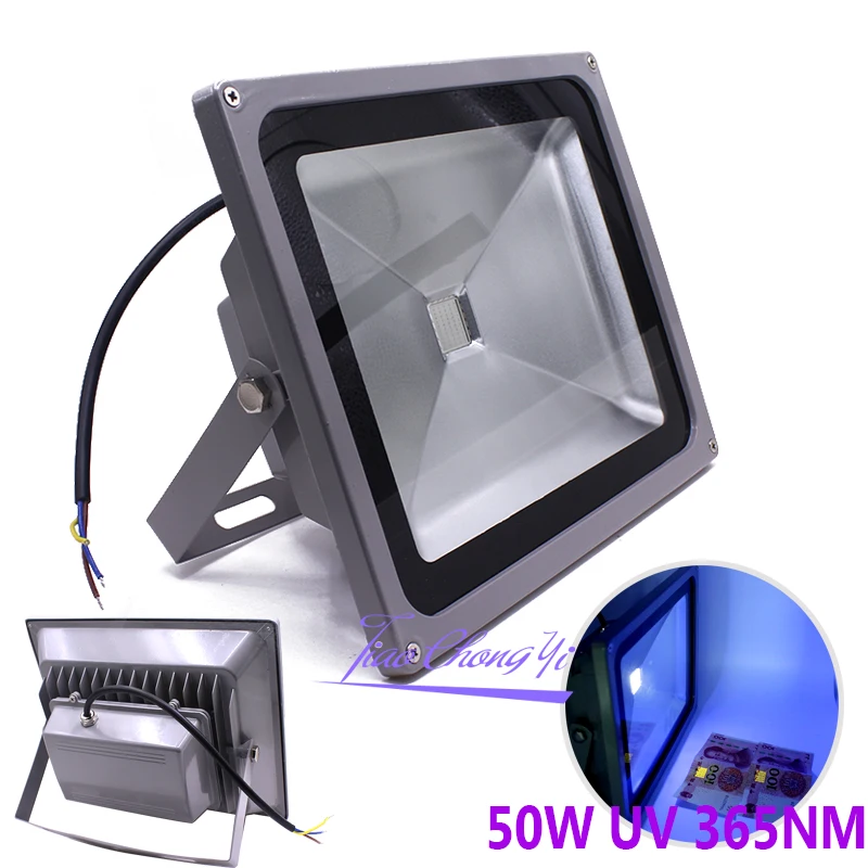 UV LED Floodlight 50W 365nm 85-265V High Power Ultra Violet Detection Flood Light