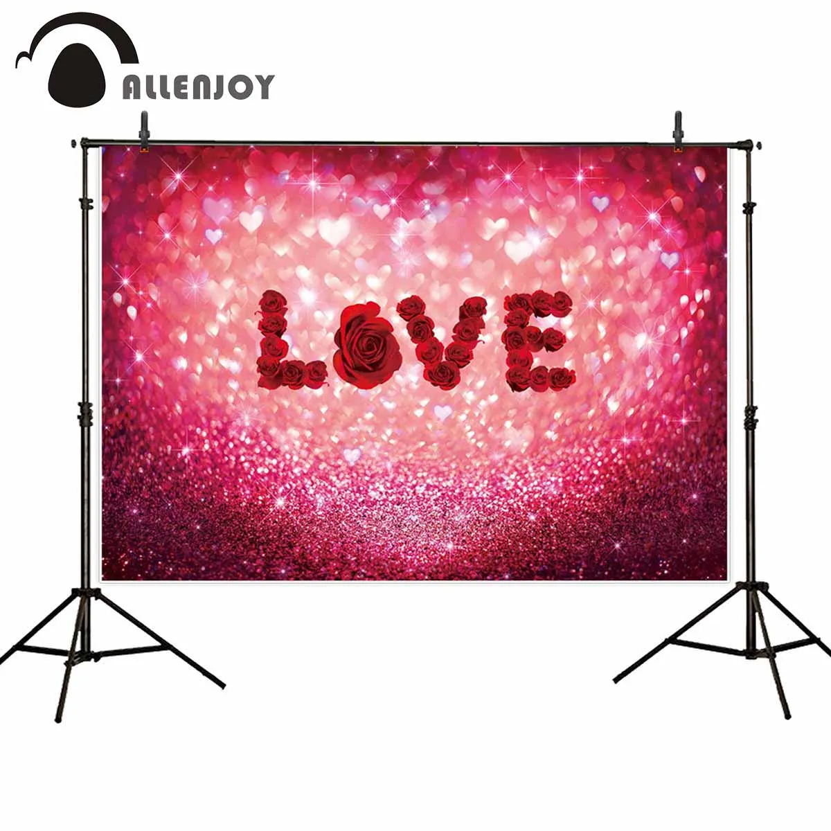 Allenjoy photography studio background Romantic rose valentines day February 14 backdrop vinyl photophone photozone photocall