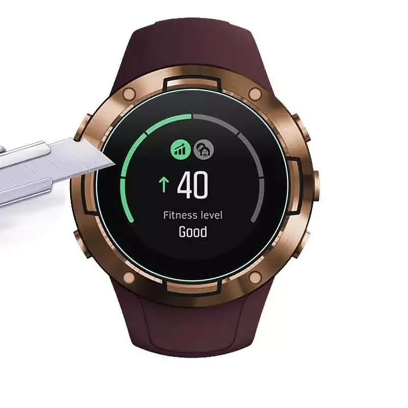 5PCS Screen Protector for Suunto 5 Peak Round Smart Watch HD Clear Tempered Glass Anti-Scratch Protective Film for SUUNTO 5