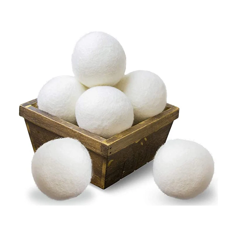 

Wool Dryer Balls by New Zealand Sheep 6-Pack, XL Premium Reusable Natural Fabric Softener Cleaning Housework