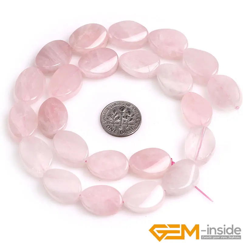 Natural Rose Quartzs Rectangle Oval Loose Spacer Accessorries Beads For Jewelry Making Strand 15\