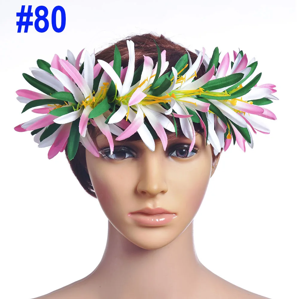 

MIXED COLOR Free Shipping HL0004B-17 6Color 60Pcs/lot 50Cm Artificial Velvet Spider Lily Headband Hawaii Hula Girl Headwear