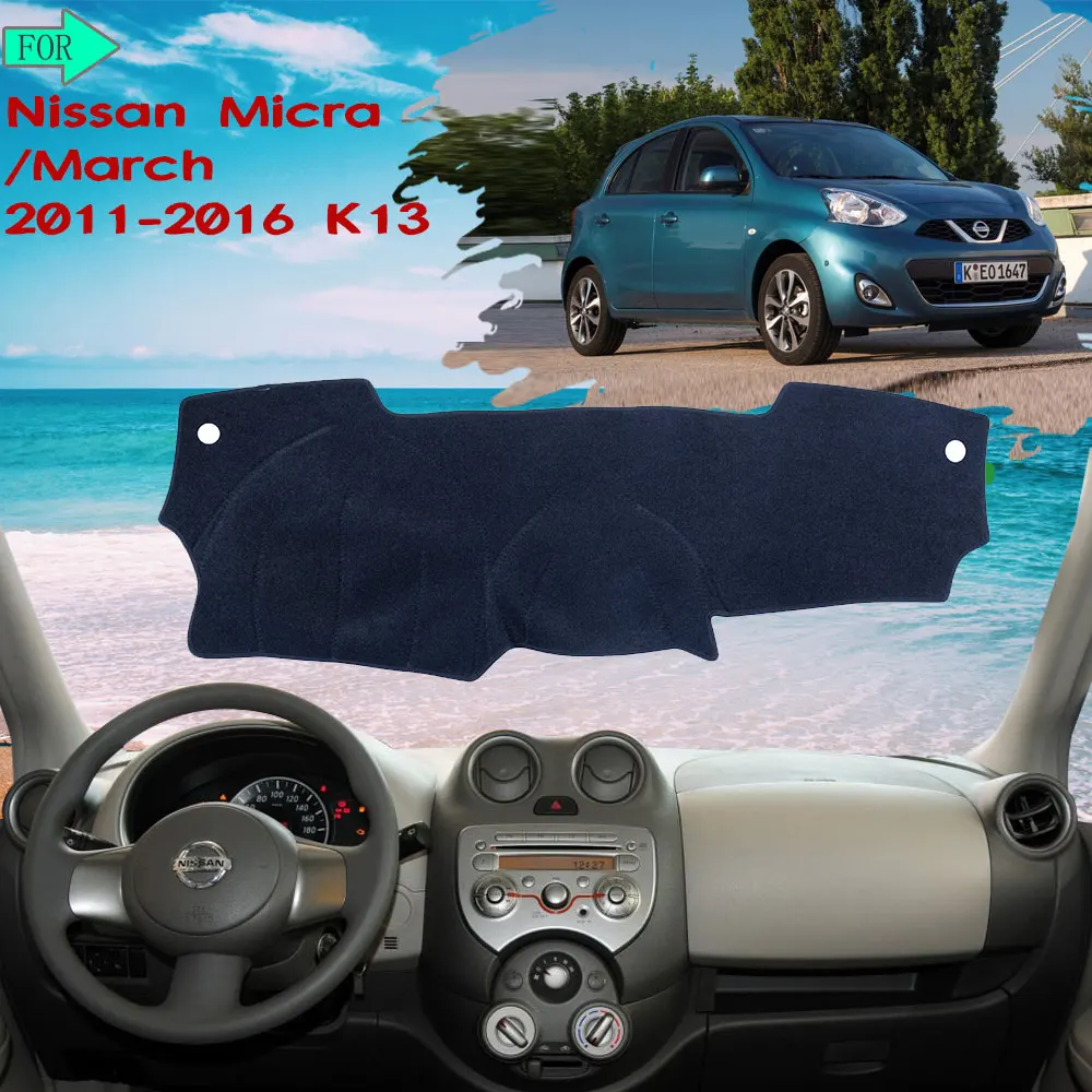 

Коврик для приборной панели, ковер, избегайте света для Nissan Micra March K13 2011 2012 2013 2014 2015 2016, наклейки, автомобильные аксессуары