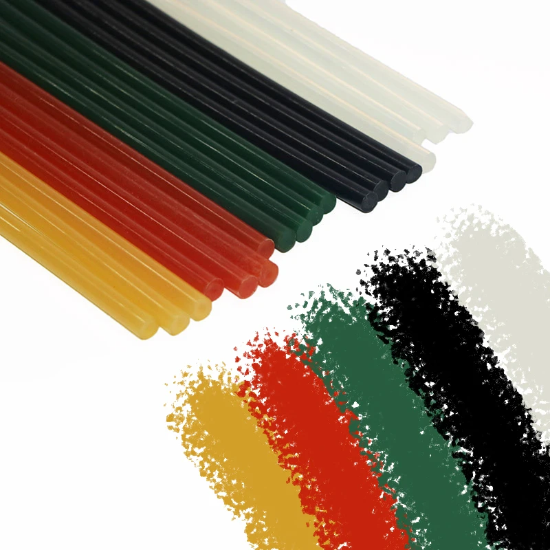 Color glue stick 10pcs 7/11x270mm(Green: 200 mm) hot melt glue stick 7mm/11mm diameter household DIY industrial hot glue stick