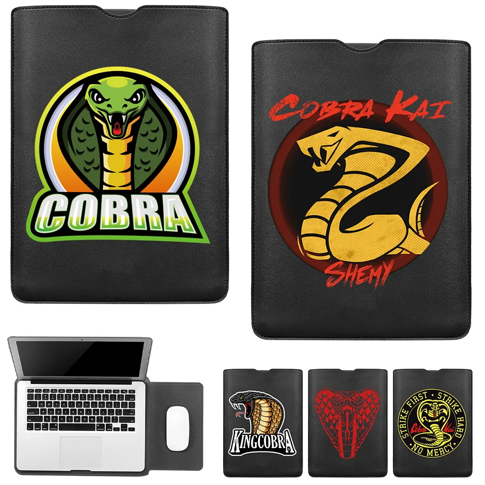 Bolsa para ordenador portátil 11 12 13 14 15 pulgadas MacBook Air 13 funda de cuero PU patrón Cobra funda portátil para portátil para hp Lenovo