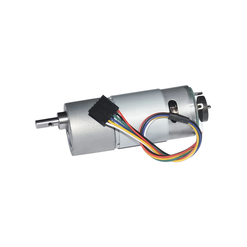 

37GB555H DC Geared Motor with Hall Encoder 12V 24V 10~900rpm Speed Optional Dia 37mm Output Shaft 6mm for DIY Engine Robot