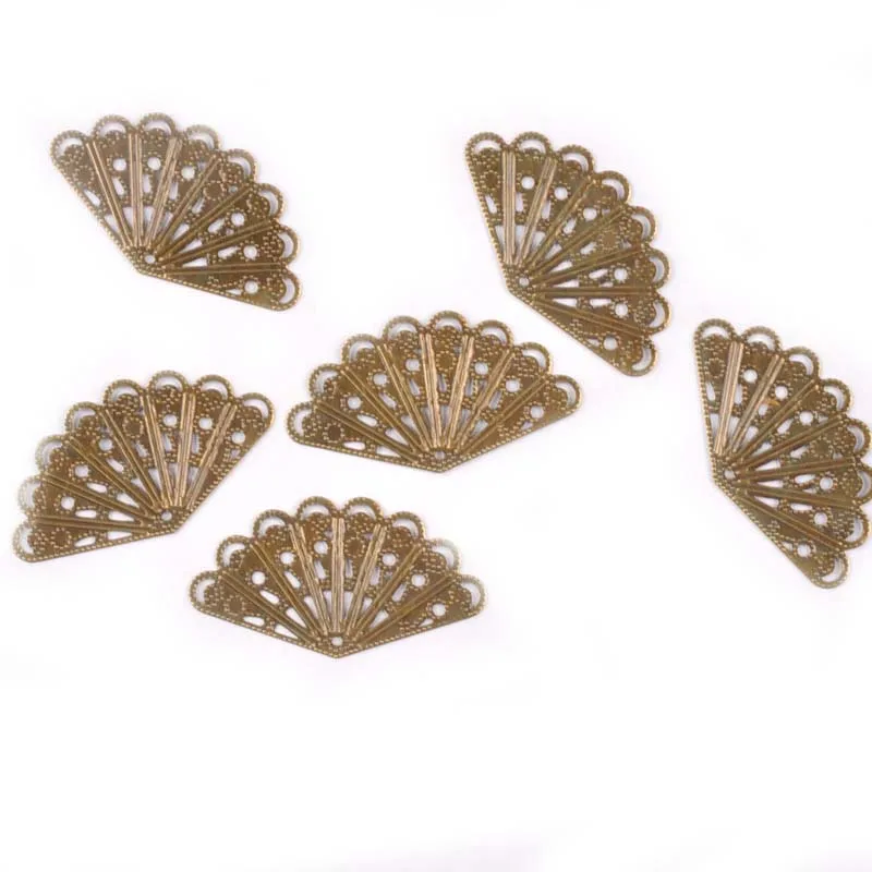 Gold/silver/bronze Flower Filigree Wraps Metal Crafts Connectors For DIY Scrapbook Embellishment Handicraft 20Pcs 40x23mm yk0767