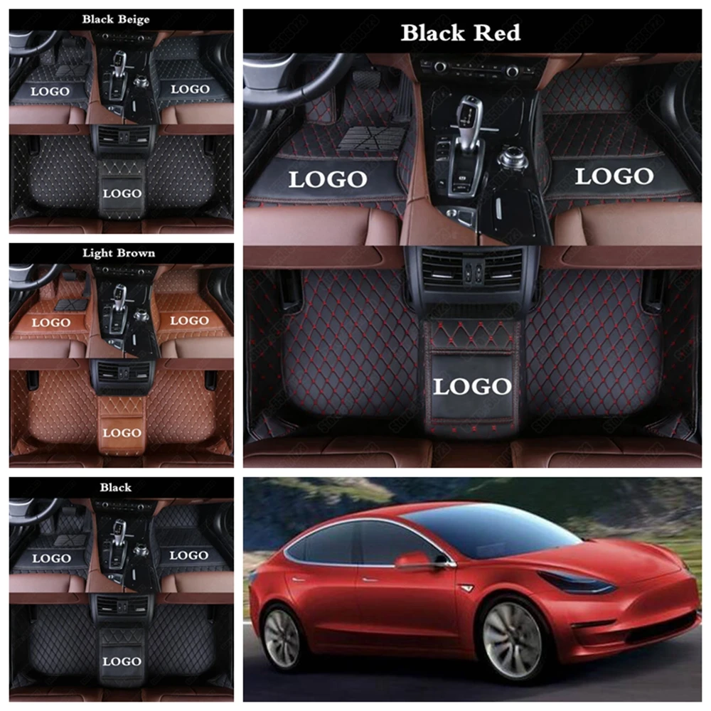 

Personalized Custom Car Foot Mats for TESLA Model X Model S 3 All Weather Leather Sedan Floor Rugs Mat Pads Saloon Auto Carpet