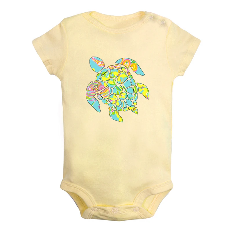 Cartoon Road Runner Bird Sea Turtle Butterfly Properties Newborn Baby Boys Girls Outfits Jumpsuit Print Infant Bodysuit Clothes