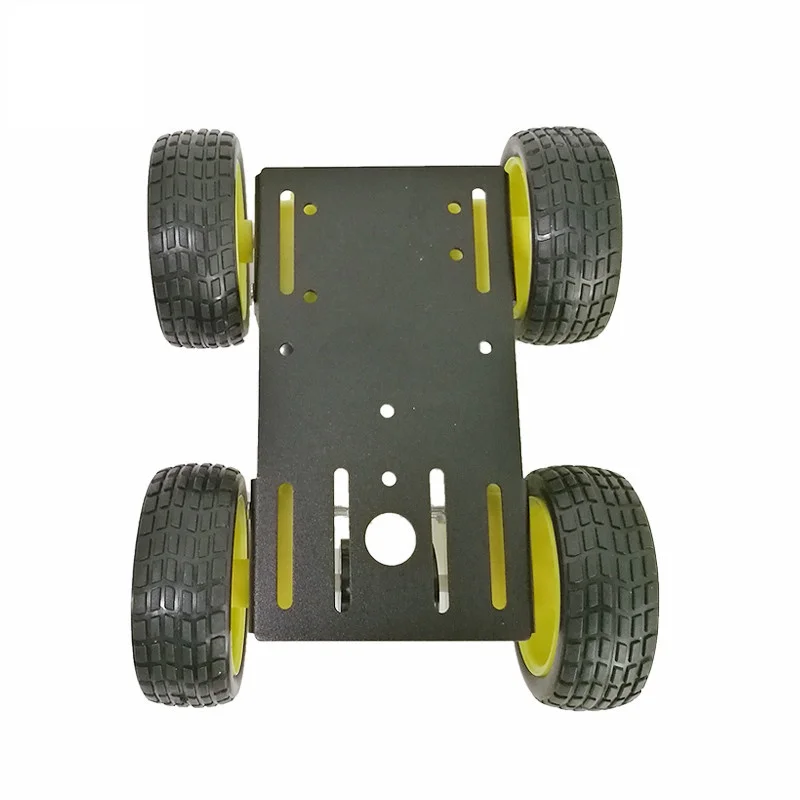 Nueva llegada 4WD chasis de coche Robot de Metal C101 con cuatro ruedas de Motor TT para Arduino Uno R3 DIY Maker Kit de enseñanza educativa