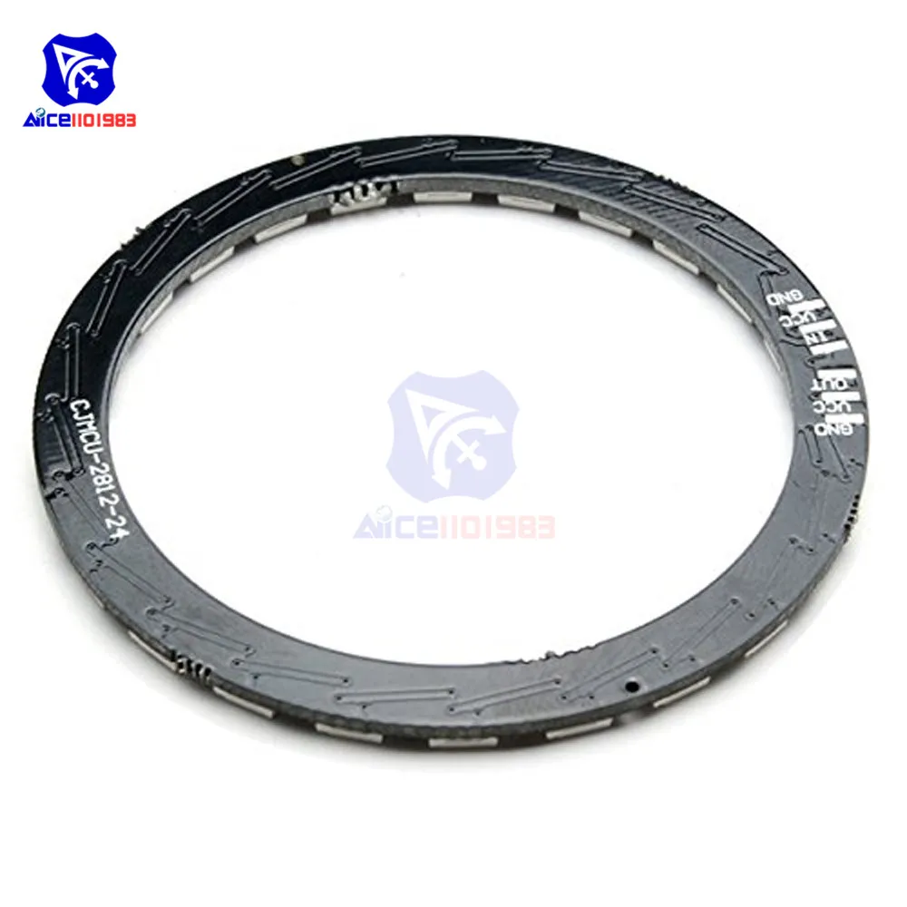 Diymore WS2812 5050 RGB LED lampe annulaire avec pilotes intégrés 24 bits RGB LED pour Arduino