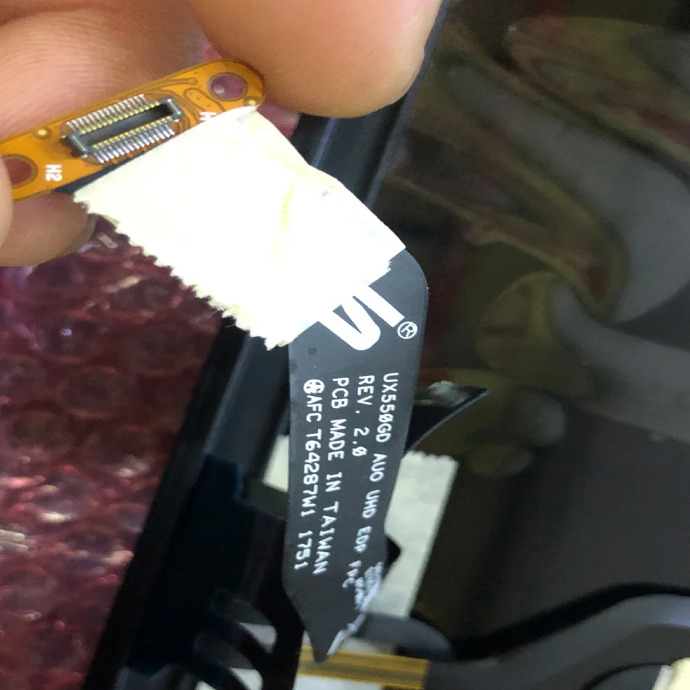 Imagem -04 - Tela Lcd de 15.6 Polegadas para Asus Zenbook Pro Ux550vd Ux550v Ux550 Touch Screen Peça Superior Fhd 1920x1080p e Uhd