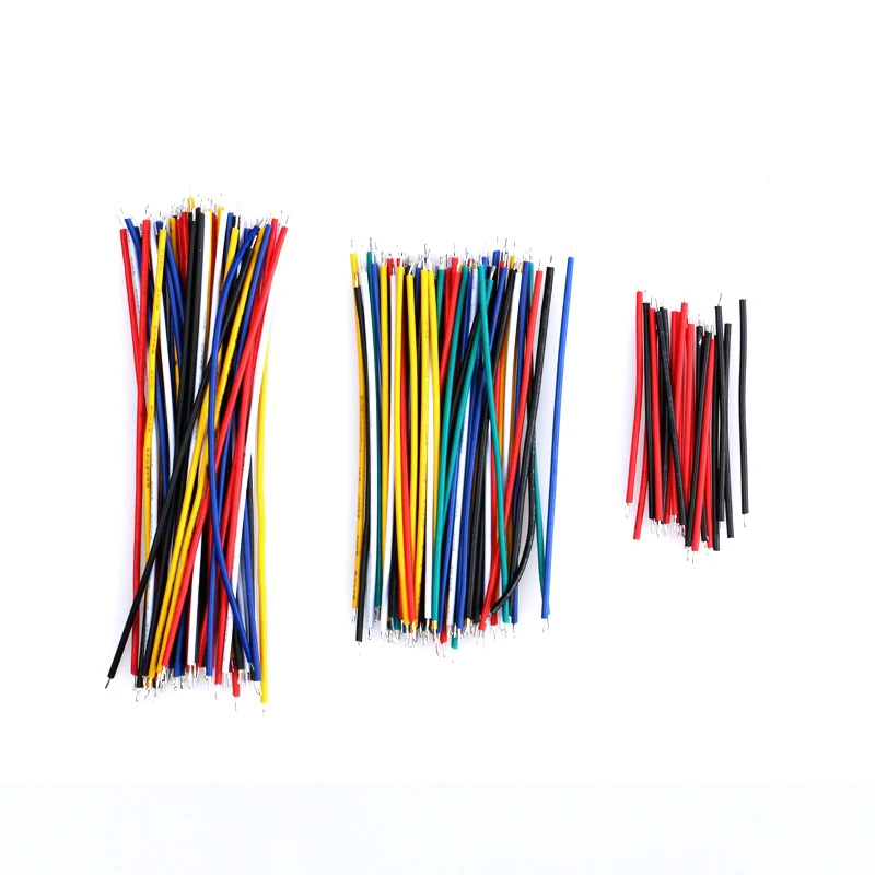 130PC 24AWG Breadboard Jumper Cable Wires Kit Tinning Double Tinned Component Pack Colorful 13 Types 10 Pcs each 5CM 8CM 10CM