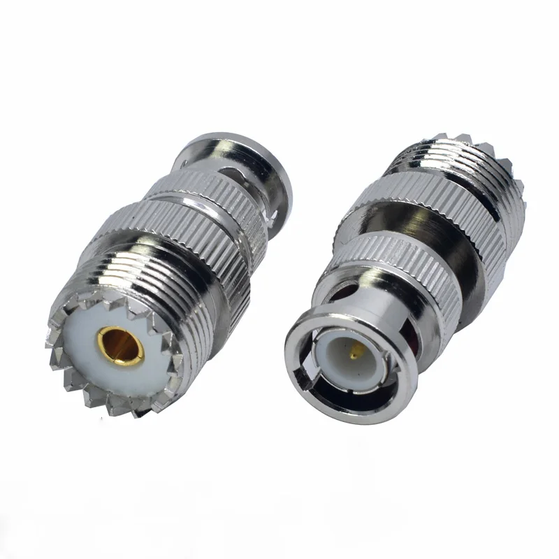 Conector adaptador Coaxial UHF hembra SO239 SO-239 SL16 a BNC, macho, BNC-J/UHF-K, 10 Uds.