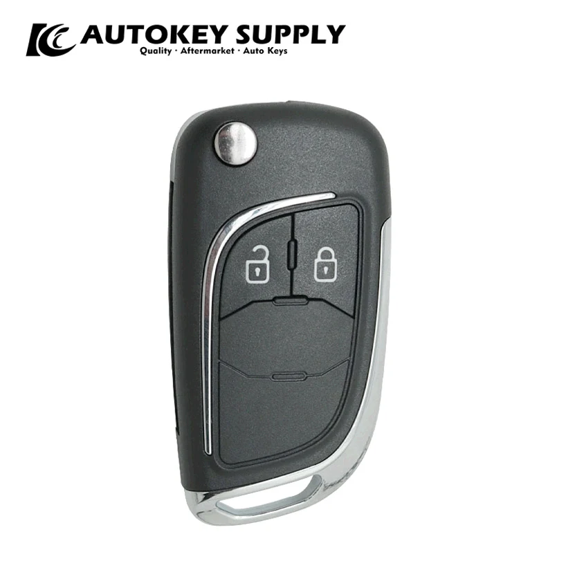 

AutokeySupply AKGMF129 2-кнопочный дистанционный откидной ключ, модифицированный лезвием (высокое качество) для Chevrolet