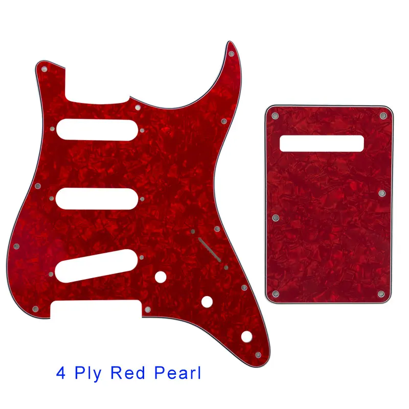 Pleroo Parts - For US Anti-Pickup Scratch Plate Strat With 11 Srew Hole For SSS Pickguard & Back Plate Guitar Pickguard