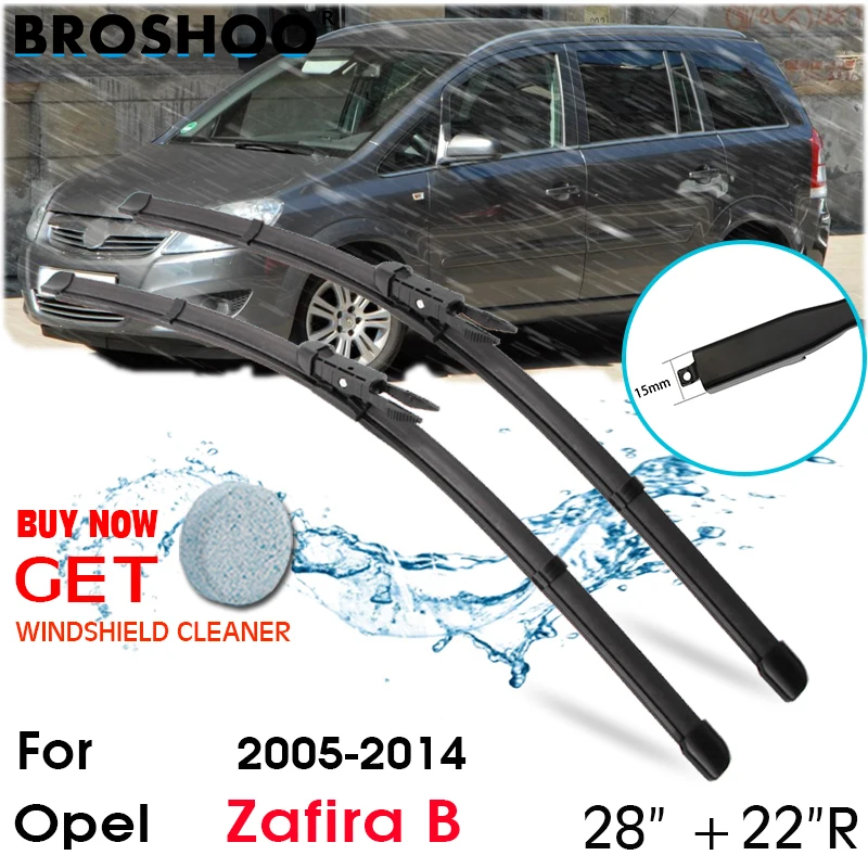 

Car Wiper Blade Front Window Windscreen Windshield Wipers Blades pinch tab Auto Accessories For Opel Zafira B 28"+22"R 2005-2014