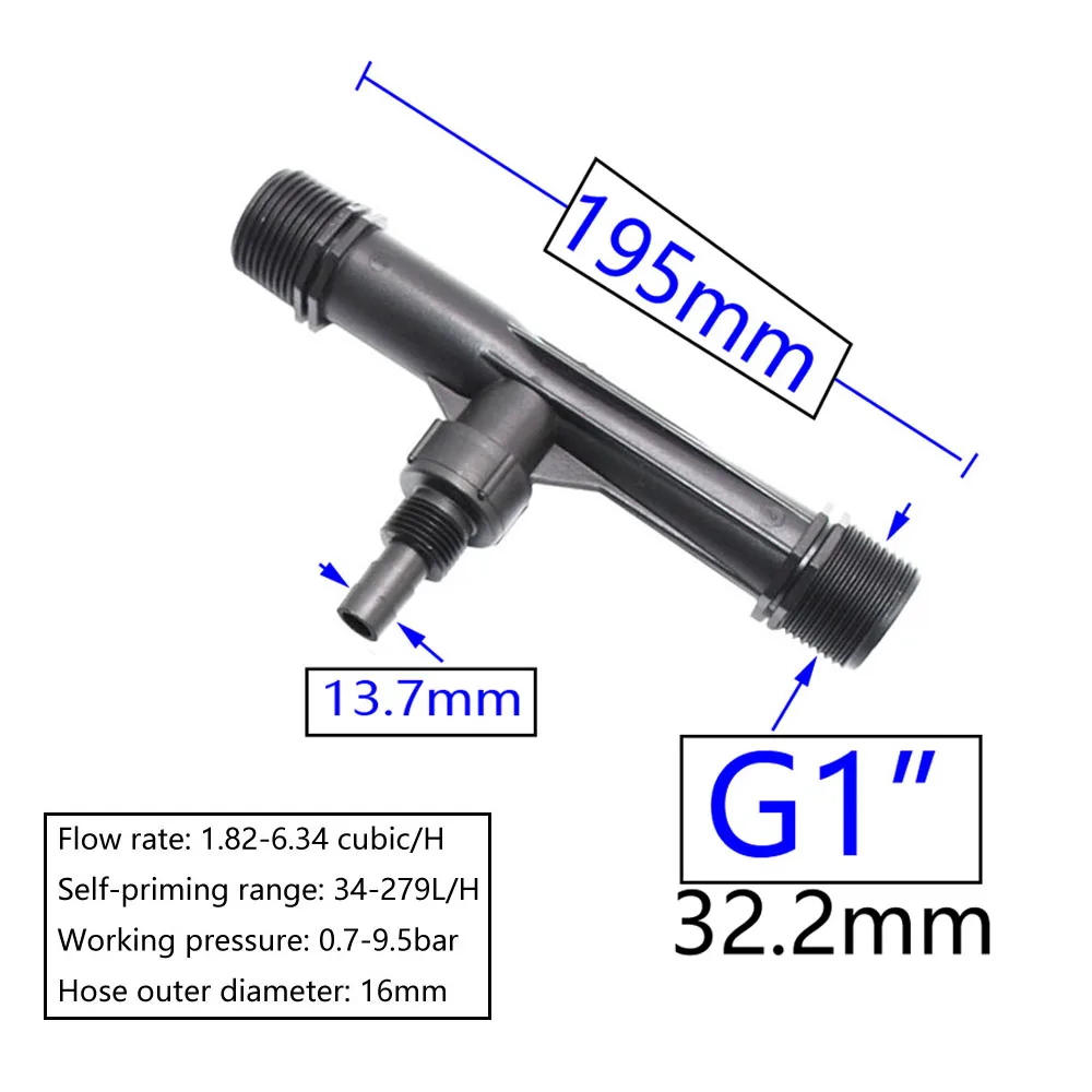 1 Inch 1.5 Inch Male Thread Venturi Fertilizer Injector Kits Garden Agriculture Irrigation System Fertilizer Tool 1Set