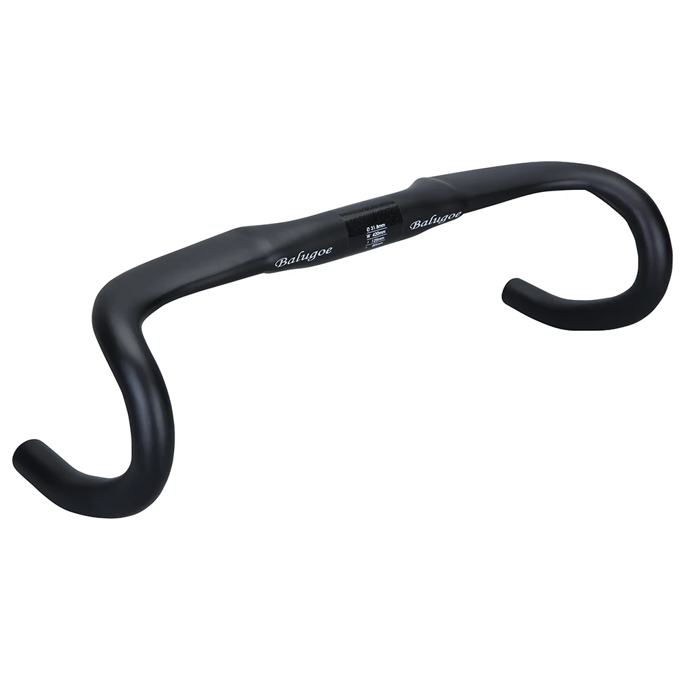 BALUGOE-Internal Carbon Handlebars for Road Racing Bicycle, Matte and Gloss, Full Carbon Handlebar, 31.8x400, 420, 440mm