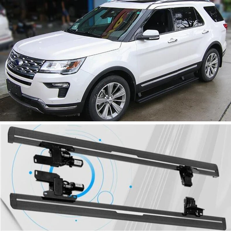 

For Ford Explorer 2013 14 15 16 17 18 2019 Electric Motor Automatic Switch Closed Running Boards Side Step Bar Pedals Nerf Bars